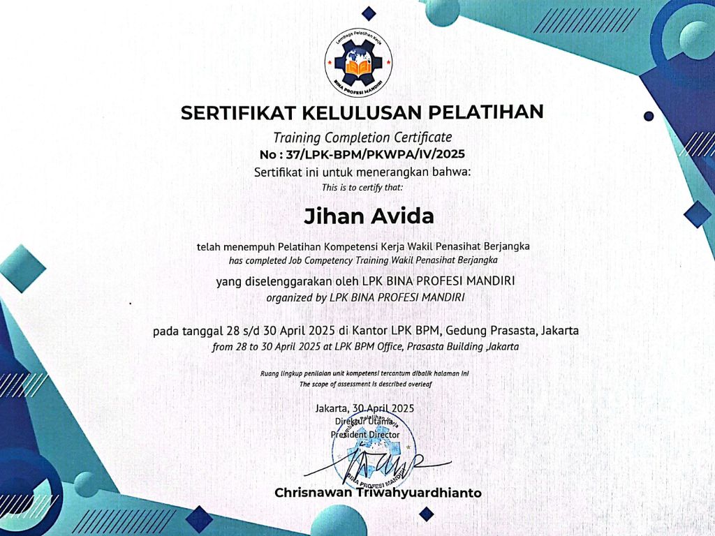 Sertifikasi Pelatihan dari LPK